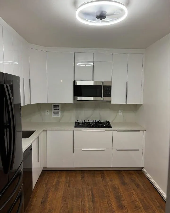 Renovated kitchen with quartz countertops in Tinton Falls